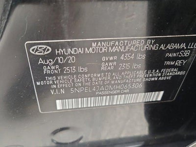 2021 Hyundai SONATA SEL 2.5L