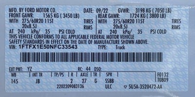 2022 Ford F-150 XL 4WD SuperCab 6.5' Box