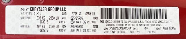 2012 Dodge Grand Caravan 4dr Wgn SXT