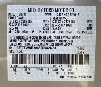 2025 Ford Maverick XL AWD SuperCrew