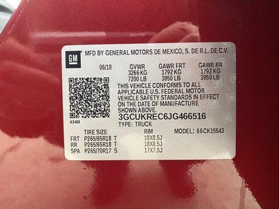 2018 Chevrolet Silverado 1500 Crew Cab Short Box 4-Wheel Drive LT Z71