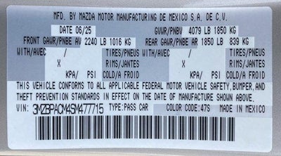 2025 Mazda Mazda3 Sedan 2.5 S Preferred FWD