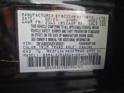 2025 Nissan Sentra SV CVT