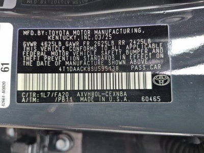2025 Toyota Camry LE (Natl)