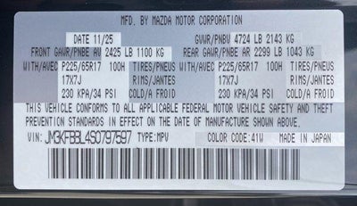 2025 Mazda Mazda CX-5 2.5 S Select Package AWD