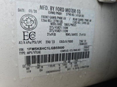 2020 Ford Explorer Platinum 4WD