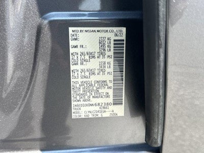 2022 Nissan Frontier Crew Cab 4x4 SV Auto