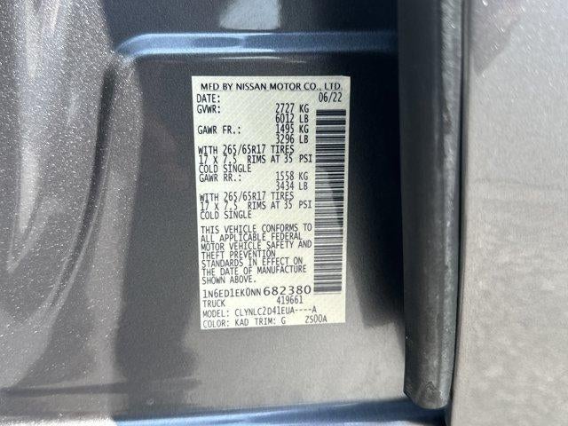 2022 Nissan Frontier Crew Cab 4x4 SV Auto