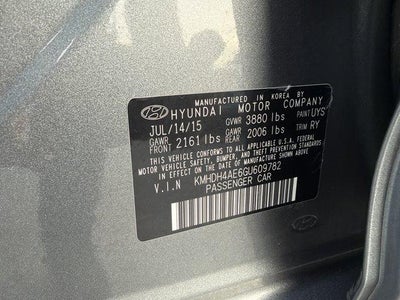 2016 Hyundai ELANTRA 4dr Sdn Auto Value Edition