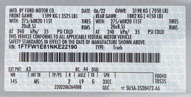 2022 Ford F-150 XLT 4WD SuperCrew 5.5' Box