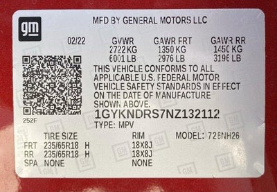 2022 Cadillac XT5 AWD 4dr Premium Luxury