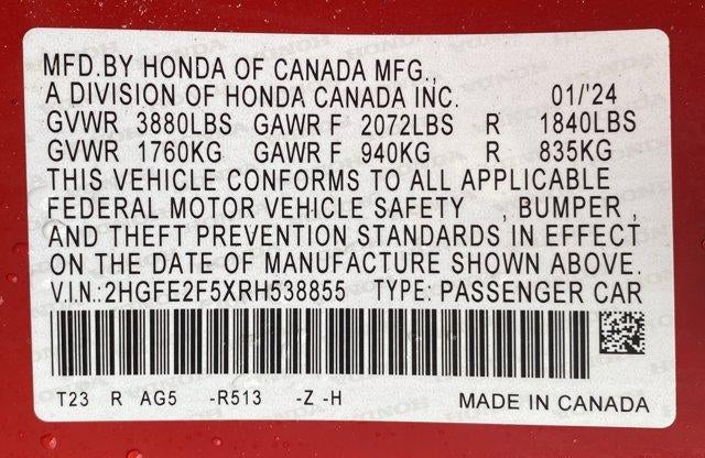 2024 Honda Civic Sedan Sport CVT