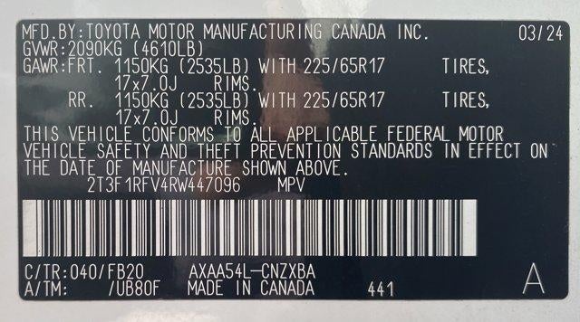 2024 Toyota RAV4 LE AWD (Natl)