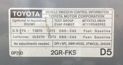 2021 Toyota Tacoma 4WD 4WD TRD Sport Double Cab 5' Bed V6 AT (Natl)