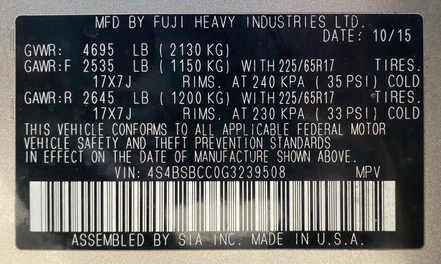 2016 Subaru Outback 2.5i Premium