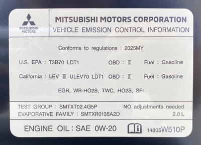 2025 Mitsubishi Outlander Sport ES 2.0 AWC