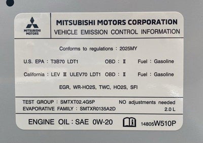 2025 Mitsubishi Outlander Sport Trail Edition 2.0 AWC
