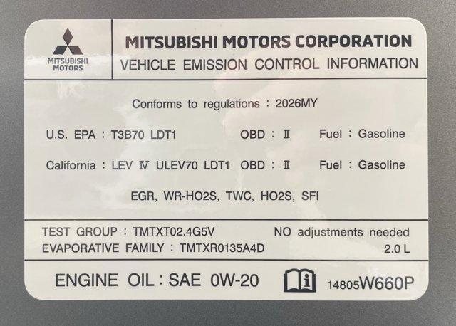 2026 Mitsubishi Outlander Sport Railliart 2.0 AWC