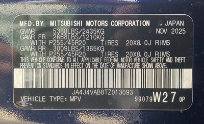 2026 Mitsubishi Outlander SE S-AWC