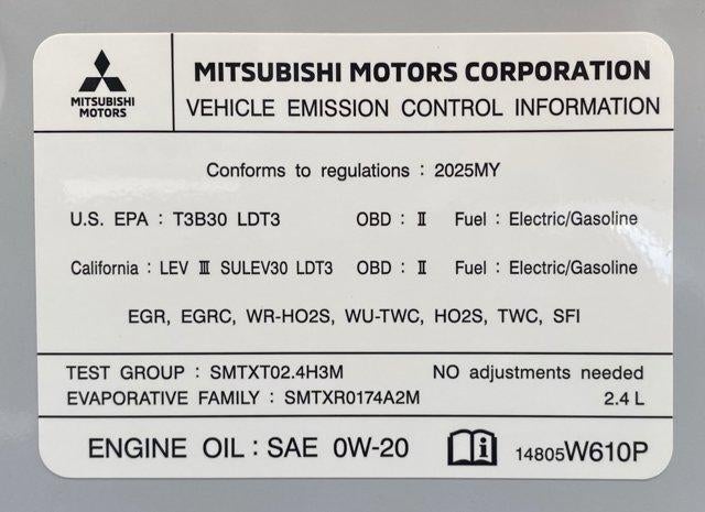2025 Mitsubishi Outlander Plug-In Hybrid SE S-AWC